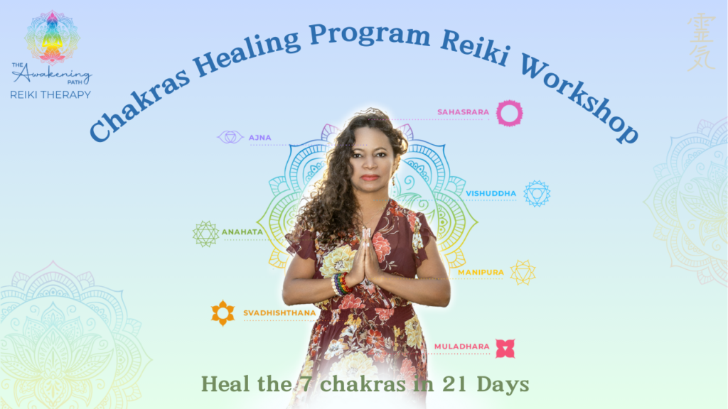 Heal all 7 chakras with 1 session and continue working on the chakras for 21 days.